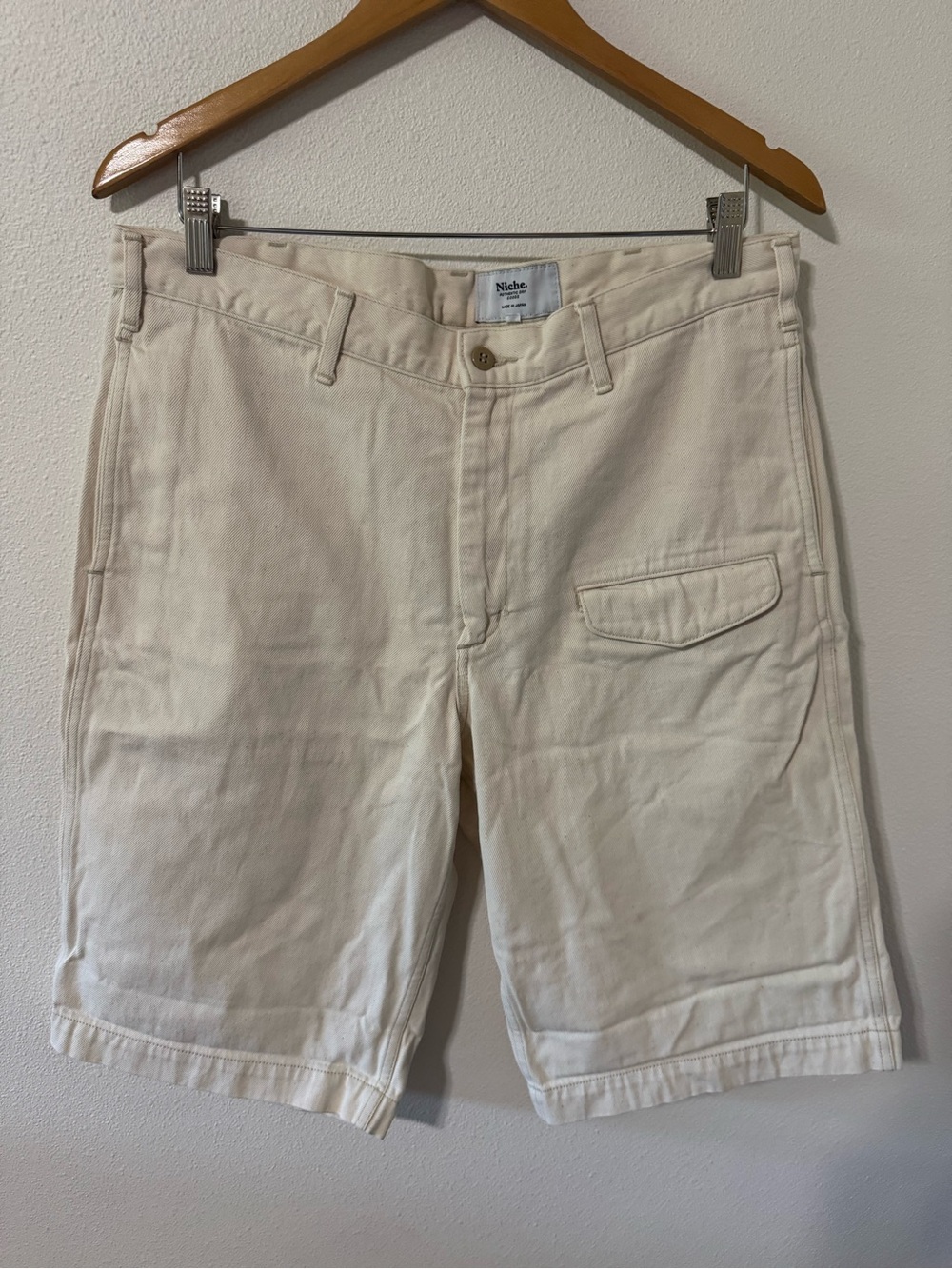 Niche Authentic Dry Goods Japanese Streetwear Utility Bermuda Shorts Natural-L